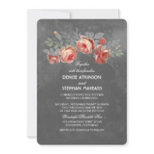 Vintage Blumenkhalkboard-Hochzeit