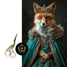 Vintage Blumenkrone Queen Fox Decoupage Seidenpapier