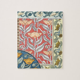 Vintage-Blumenkunst im Jugendstil Mohnblumen
