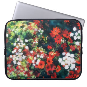 Vintage-Blumenkunst-Laptop-Hülle Laptopschutzhülle