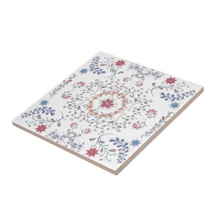 Vintage-Blumenmonogramm  Fliese