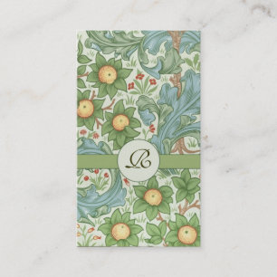 Vintage Blumenmonogramm-Geschäftskarte Visitenkarte