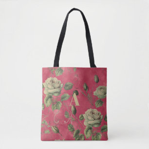 Vintage Blumenmonogramm Tasche