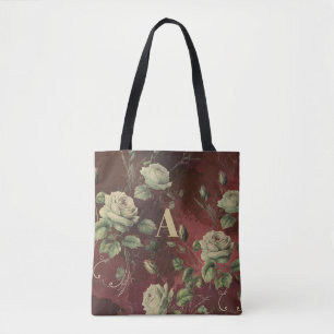 Vintage Blumenmonogramm Tasche