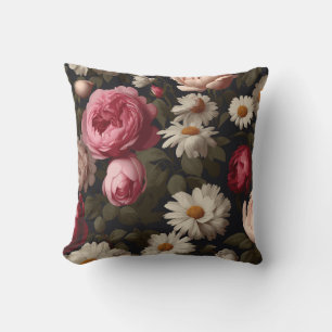 Vintage Blumenmuster Kissen