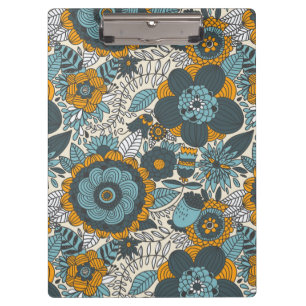 Vintage-Blumenmuster Klemmbrett