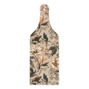 Vintage-Blumenmuster-Paddelschneidbrett Schneidebrett