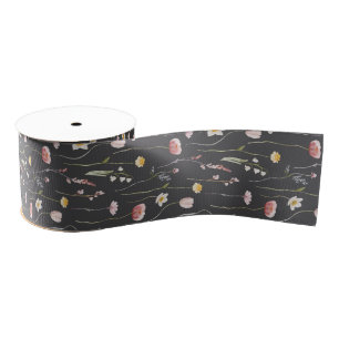 Vintage-Blumenmuster Ripsband
