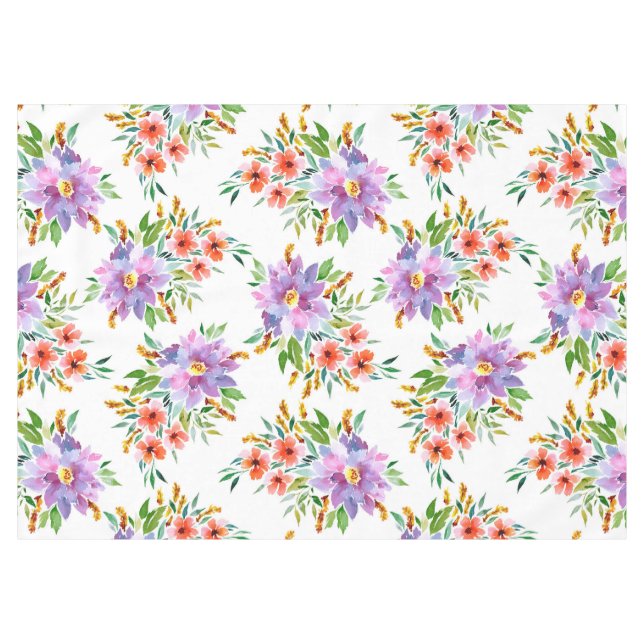 Vintage Blumenmuster Tischdecke (Vorderseite (Horizontal))