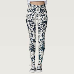 Vintage-Blumenmuster, William Morris Leggings