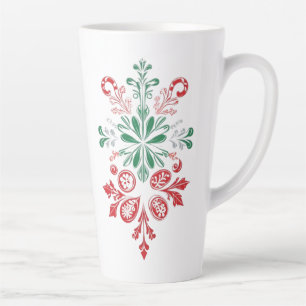 Vintage-Blumenornament - Feiertagsdesign  Milchtasse