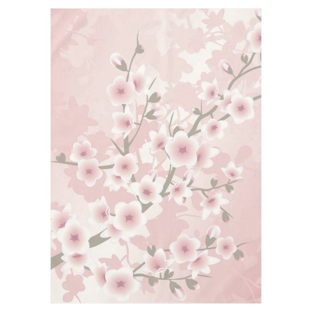 Vintage Blumenpastellblüten Tischdecke (Vorderseite)