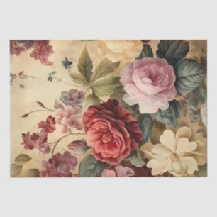 Vintage Blumenpracht in kräftigen Farben Eternal B Seidenpapier