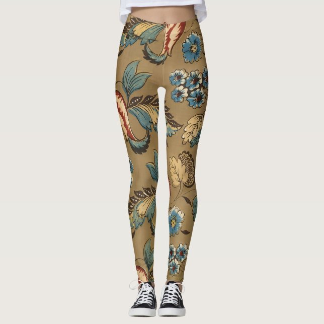 Vintage BlumenPrint Leggings (Vorderseite)