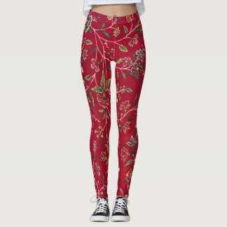 Vintage-Blumenprint Leggings