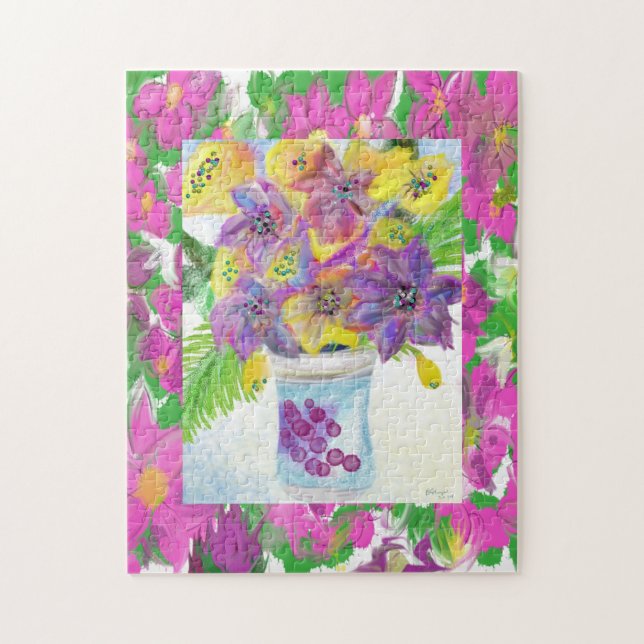Vintage Blumenrahmen und Blume Bouquet (Vertikal)