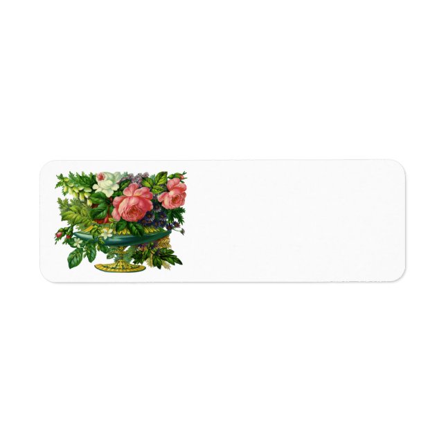 Vintage Blumenrosen, Vase der Blume (Vorne)