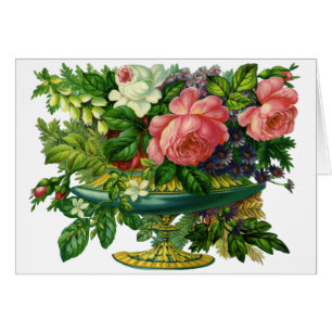 Vintage Blumenrosen, Vase der Blume