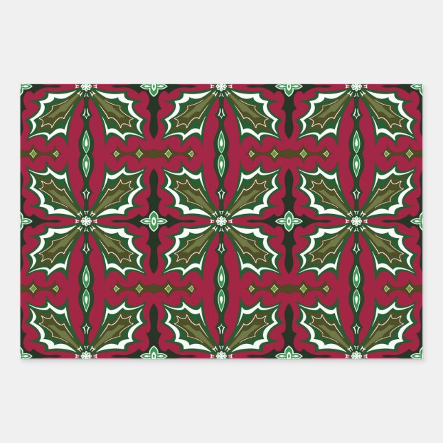 Vintage Blumenschmuck Geschenkpapier Set (Vorderseite)