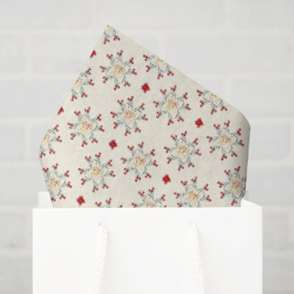 Vintage-Blumenstern-Geschenkpapier Weihnachten Seidenpapier