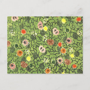 Vintage-Blumenstoff Bingata-Blüte Postkarte
