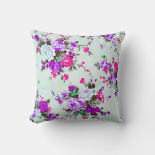 Vintage Blumenstoffe, Farbstoff Retro Kissen