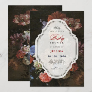 Vintage-Blumenstrauß-Art-Babyshower Einladung