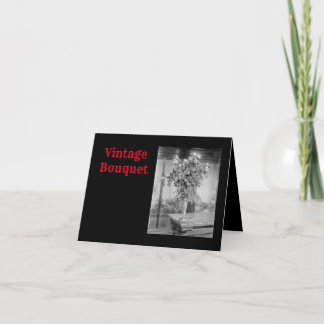 Vintage Blumenstrauß Dankeskarte