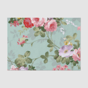 Vintage Blumentapete Seidenpapier