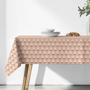 Vintage-Blumentischdecke Kupfer-Terrakotta-Charm Tischdecke