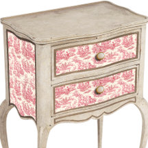 Vintage Blumentoile de jouy