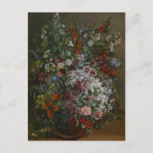 Vintage Blumenvase von Courbet Postkarte