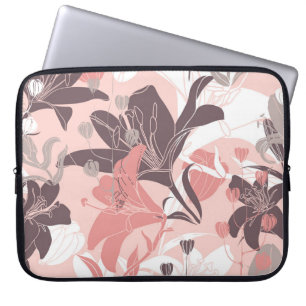 Vintage Blumenvorhangdesign Laptopschutzhülle