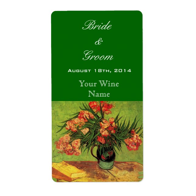 Vintage Blumenweinetiketten (Vorne)