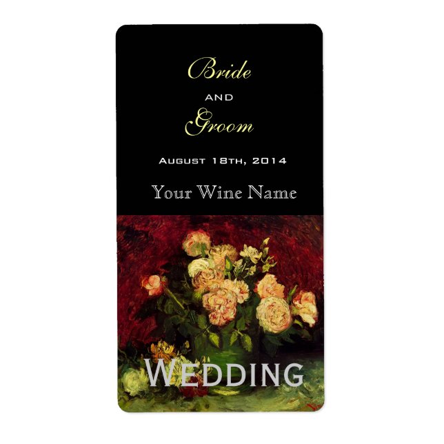 Vintage Blumenweinetiketten (Vorne)