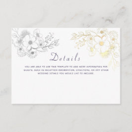 Vintage Blumenzettel Begleitkarte