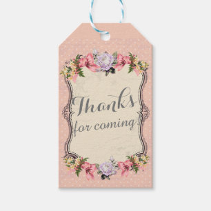 Vintage Blumenzettel Geschenkanhänger