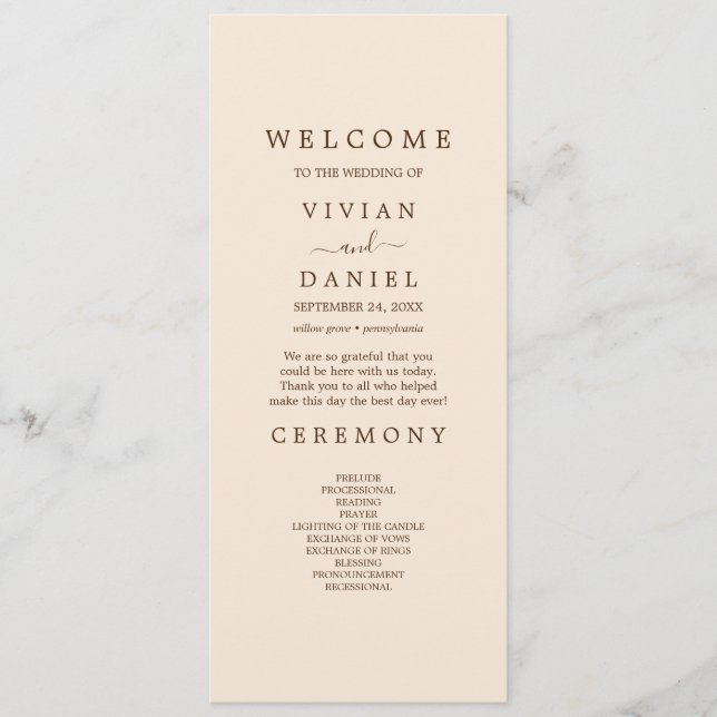 Vintage Blumenzwiebelrosa Programm (Vorderseite)