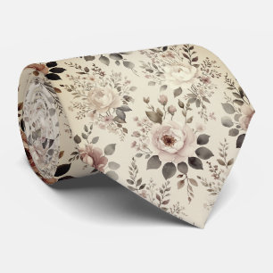 Vintage-Blush-Blumenmuster Krawatte