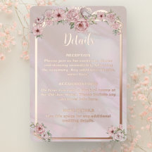 Vintage Blush Peony Foil Verschlusskarte