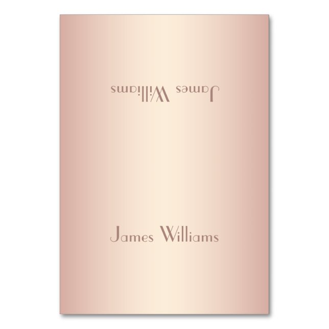 Vintage Blush-Place-Einstellkarten Tischnummer (Vorderseite)