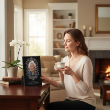 Vintage Blüte in Love Memory Plaque Schwarz