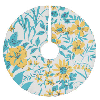 Vintage Blüte: Liberty Motif Nahtlos Polyester Weihnachtsbaumdecke