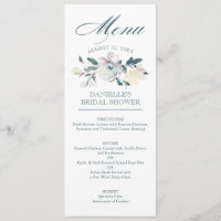 Vintage Blüten| Aquarellblume| Hochzeitsmenü