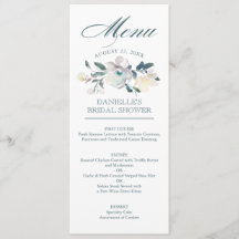 Vintage Blüten| Aquarellblume| Hochzeitsmenü