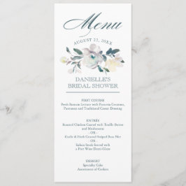 Vintage Blüten| Aquarellblume| Hochzeitsmenü Einladung
