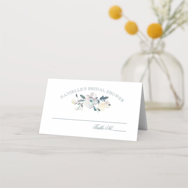 Vintage Blüten | Platzkarten | Brautparty (Vorderseite)