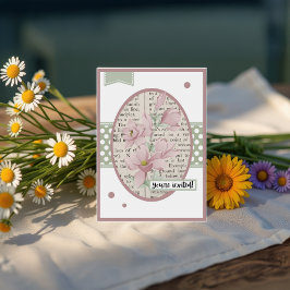 Vintage Blütendetails zum Geburtstag Einladung