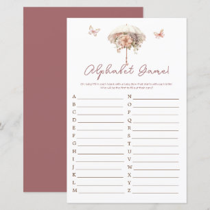 Vintage Blütendusche Alphabet