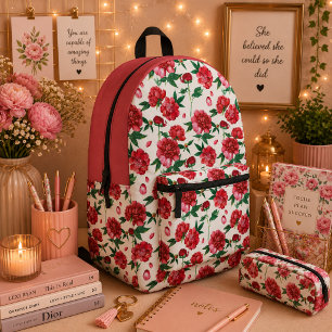 Vintage Blütenperle Bedruckter Rucksack